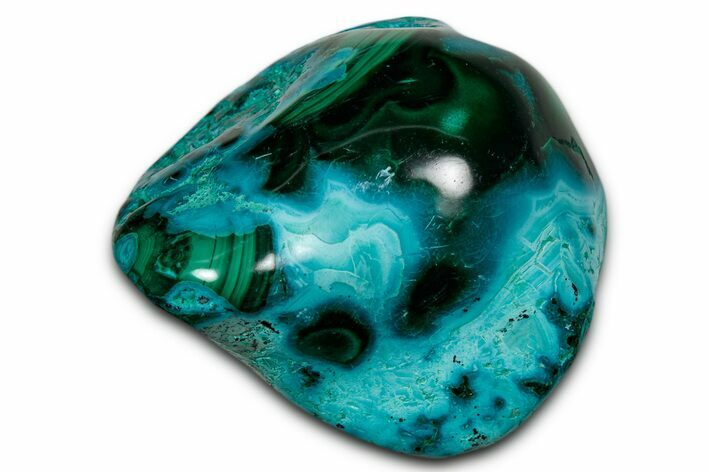 Vibrant Polished Malachite with Chrysocolla - DR Congo #336886